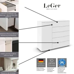 LeGer Home by Lena Gercke Kommode »Kommode Sideboard Schubladen Türenkommode SERINA eleganter Eyecatcher« inkl. SOFT-CLOSE-FUNKTION,mit 5 Schubkästen und 1 Tür sowie Metallgriffen MADE IN GERMANY