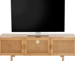 LeGer Home by Lena Gercke Lowboard »Lina« TOPSELLER! Sideboard,aus MDF Holz, Melaminoberfläche, Rattangeflecht, Breite 140 cm
