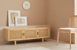 LeGer Home by Lena Gercke Lowboard »Lina« TOPSELLER! Sideboard,aus MDF Holz, Melaminoberfläche, Rattangeflecht, Breite 140 cm
