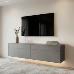 LeGer Home by Lena Gercke Lowboard »Essentials, TV-Board, TV-Kommode, TV-Schrank,TV-Möbel« 2 Stk. tlg. Breite: 222 cm, UV lackiert, Push-to-open-Funktion