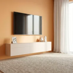 LeGer Home by Lena Gercke Lowboard »Essentials, TV-Board, TV-Kommode, TV-Schrank,TV-Möbel« 2 Stk. tlg. Breite: 277 cm, UV lackiert, Push-to-open-Funktion
