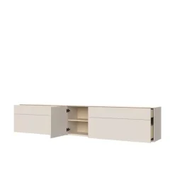 LeGer Home by Lena Gercke Lowboard »Essentials, TV-Board, TV-Kommode, TV-Schrank,TV-Möbel« 2 Stk. tlg. Breite: 277 cm, UV lackiert, Push-to-open-Funktion