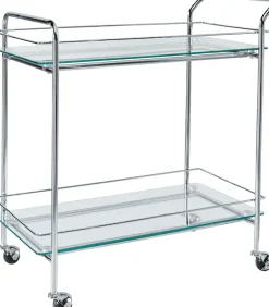 LeGer Home by Lena Gercke Rollwagen »Alimore« mit Glasablagen und Rollen, Modernes Design, Breite 75 cm, Höhe 80 cm