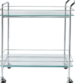 LeGer Home by Lena Gercke Rollwagen »Alimore« mit Glasablagen und Rollen, Modernes Design, Breite 75 cm, Höhe 80 cm