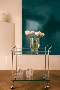LeGer Home by Lena Gercke Rollwagen »Alimore« mit Glasablagen und Rollen, Modernes Design, Breite 75 cm, Höhe 80 cm