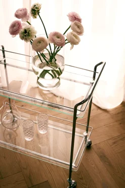 LeGer Home by Lena Gercke Rollwagen »Alimore« mit Glasablagen und Rollen, Modernes Design, Breite 75 cm, Höhe 80 cm