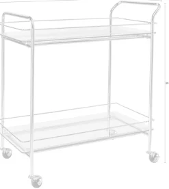 LeGer Home by Lena Gercke Rollwagen »Alimore« mit Glasablagen und Rollen, Modernes Design, Breite 75 cm, Höhe 80 cm
