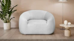 LeGer Home by Lena Gercke Sessel »YANI Relaxsessel, Loungesessel, Maße B/T/H: 127/96/76 cm« organische Form, mit Wellenunterfederung, auch in Bouclé