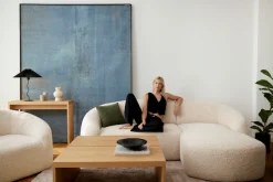 LeGer Home by Lena Gercke Sessel »YANI Relaxsessel, Loungesessel, Maße B/T/H: 127/96/76 cm« organische Form, mit Wellenunterfederung, auch in Bouclé