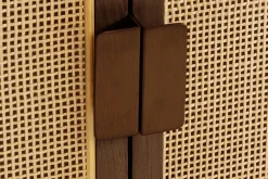 LeGer Home by Lena Gercke Sideboard »Lina« Sideboard, Melinoberflächen,Mit Rattan Einsatz, 4 Innenfächer, teilmassiv