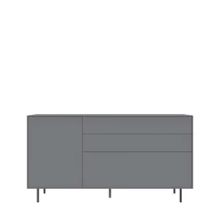 LeGer Home by Lena Gercke Sideboard »Essentials, Kommode, Anrichte, Kombikommode, Schrank mit Metallfüßen« Breite: 111 cm, UV lackiert, Push-to-open-Funktion
