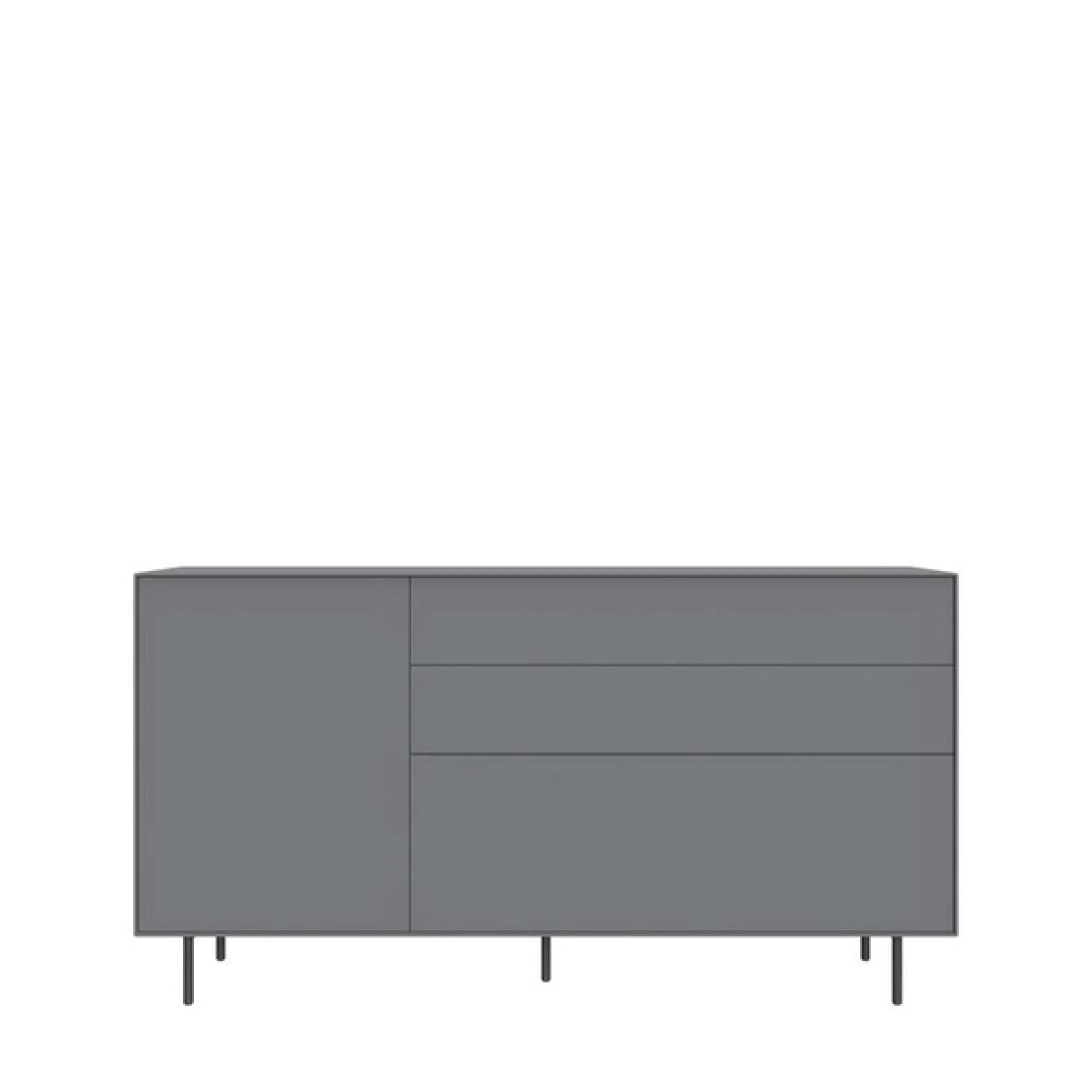LeGer Home by Lena Gercke Sideboard »Essentials, Kommode, Anrichte, Kombikommode, Schrank mit Metallfüßen« Breite: 111 cm, UV lackiert, Push-to-open-Funktion