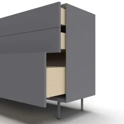 LeGer Home by Lena Gercke Sideboard »Essentials, Kommode, Anrichte, Kombikommode, Schrank mit Metallfüßen« Breite: 111 cm, UV lackiert, Push-to-open-Funktion
