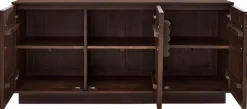 LeGer Home by Lena Gercke Sideboard »EMINA« Akazie Massivholz, 146cm Kommode, mit Soft-Close und Designgriffen