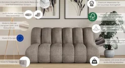 LeGer Home by Lena Gercke 2,5-Sitzer »Priya Designersofa, moderne Steppung, auch in Bouclé« gemütlich und modern, B/T/H: 185/108/84 cm