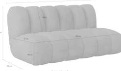 LeGer Home by Lena Gercke 2,5-Sitzer »Priya Designersofa, moderne Steppung, auch in Bouclé« gemütlich und modern, B/T/H: 185/108/84 cm