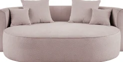 LeGer Home by Lena Gercke 2,5-Sitzer »ISALIE Bouclé, rundes Loungesofa, mit Kissen, perfekt gepolstert« moderne Stoffe, mit 4 Zierkissen, extra große Sitzfläche
