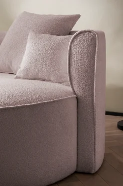 LeGer Home by Lena Gercke 2,5-Sitzer »ISALIE Bouclé, rundes Loungesofa, mit Kissen, perfekt gepolstert« moderne Stoffe, mit 4 Zierkissen, extra große Sitzfläche