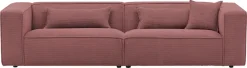 LeGer Home by Lena Gercke 3-Sitzer »PIARA, Cord, Sofa mit Kedernaht« schwarze Füße, bequemer Sitzkomfort