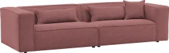LeGer Home by Lena Gercke 3-Sitzer »PIARA, Cord, Sofa mit Kedernaht« schwarze Füße, bequemer Sitzkomfort