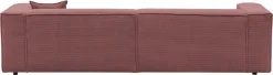 LeGer Home by Lena Gercke 3-Sitzer »PIARA, Cord, Sofa mit Kedernaht« schwarze Füße, bequemer Sitzkomfort