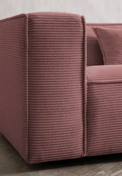 LeGer Home by Lena Gercke 3-Sitzer »PIARA, Cord, Sofa mit Kedernaht« schwarze Füße, bequemer Sitzkomfort