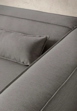 LeGer Home by Lena Gercke 3-Sitzer »PIARA XXL Struktur u. Leinenoptik, Sofa mit Kedernaht« schwarze Füße, bequemer Sitzkomfort, extra tiefe Sitzfläche
