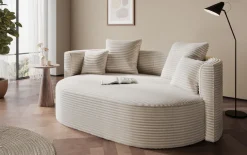 LeGer Home by Lena Gercke 2,5-Sitzer »ISALIE Cord, rundes Loungesofa, mit Kissen, perfekt gepolstert« moderne Stoffe, mit 4 Zierkissen, extra große Sitzfläche