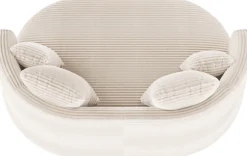 LeGer Home by Lena Gercke 2,5-Sitzer »ISALIE Cord, rundes Loungesofa, mit Kissen, perfekt gepolstert« moderne Stoffe, mit 4 Zierkissen, extra große Sitzfläche