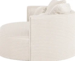 LeGer Home by Lena Gercke 2,5-Sitzer »ISALIE Cord, rundes Loungesofa, mit Kissen, perfekt gepolstert« moderne Stoffe, mit 4 Zierkissen, extra große Sitzfläche