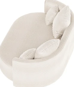 LeGer Home by Lena Gercke 2,5-Sitzer »ISALIE Cord, rundes Loungesofa, mit Kissen, perfekt gepolstert« moderne Stoffe, mit 4 Zierkissen, extra große Sitzfläche