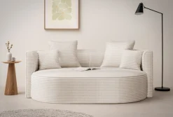 LeGer Home by Lena Gercke 2,5-Sitzer »ISALIE Cord, rundes Loungesofa, mit Kissen, perfekt gepolstert« moderne Stoffe, mit 4 Zierkissen, extra große Sitzfläche