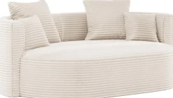 LeGer Home by Lena Gercke 2,5-Sitzer »ISALIE Cord, rundes Loungesofa, mit Kissen, perfekt gepolstert« moderne Stoffe, mit 4 Zierkissen, extra große Sitzfläche