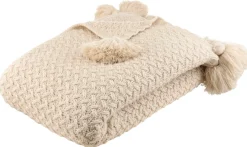 LeGer Home by Lena Gercke Wohndecke »Gelsa« Strickoptik mit Tasseln, modern und weich, Wohndecke, Plaid, Überwurf