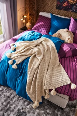 LeGer Home by Lena Gercke Wohndecke »Gelsa« Strickoptik mit Tasseln, modern und weich, Wohndecke, Plaid, Überwurf