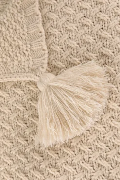 LeGer Home by Lena Gercke Wohndecke »Gelsa« Strickoptik mit Tasseln, modern und weich, Wohndecke, Plaid, Überwurf