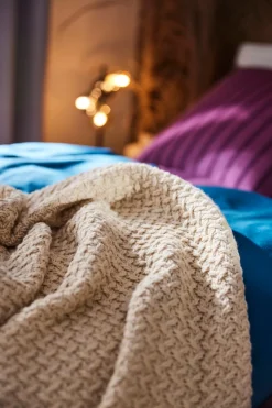 LeGer Home by Lena Gercke Wohndecke »Gelsa« Strickoptik mit Tasseln, modern und weich, Wohndecke, Plaid, Überwurf