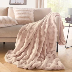 LeGer Home by Lena Gercke Wohndecke »Cleora« Premium, 450g/m², weich, 150X200 cm, Decke, 3D Wellenmuster, Überwurf,
