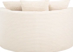 LeGer Home by Lena Gercke XXL-Sessel »ISALIE Cord, Rundsessel mit Hocker, Lesesessel, Loveseat, Big-Sessel« Set,trendige Bezugsstoffe, 3 Zierkissen, große Sitzfläche