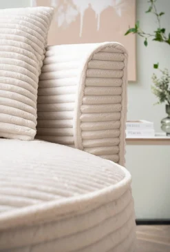 LeGer Home by Lena Gercke XXL-Sessel »ISALIE Cord, Rundsessel mit Hocker, Lesesessel, Loveseat, Big-Sessel« Set,trendige Bezugsstoffe, 3 Zierkissen, große Sitzfläche