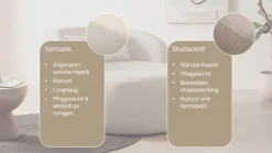 LeGer Home by Lena Gercke XXL-Sessel »Yllara, moderner Lesesessel, Loveseat mit großzügiger Sitzfläche« mit geschwungener Rückenlehne in Samt oder Struktur