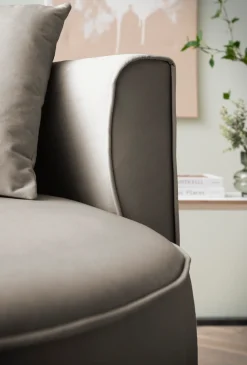 LeGer Home by Lena Gercke XXL-Sessel »ISALIE Samtoptik, Rundsessel m. Hocker, Lesesessel,Loveseat,Big-Sessel« Set,trendige Bezugsstoffe, 3 Zierkissen, große Sitzfläche