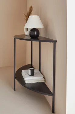 Leonique Couchtisch »Fleuriss« aus massivem Eschenholzfurnier, pulverbeschichtetes Metallgestell