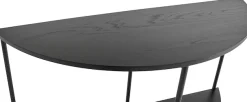 Leonique Couchtisch »Fleuriss« aus massivem Eschenholzfurnier, pulverbeschichtetes Metallgestell