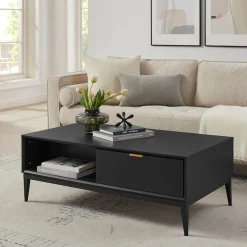 Leonique Couchtisch »Lavisha« Eisengestell und FSC-zertifiziertes Holz, Breite 110 cm