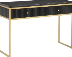 Leonique Konsolentisch »Fleuriss« Keramikplatte, goldene Beine, FSC-zertifiziertes Holz, Breite 110 cm