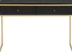 Leonique Konsolentisch »Fleuriss« Keramikplatte, goldene Beine, FSC-zertifiziertes Holz, Breite 110 cm