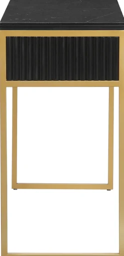 Leonique Konsolentisch »Fleuriss« Keramikplatte, goldene Beine, FSC-zertifiziertes Holz, Breite 110 cm