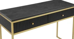 Leonique Konsolentisch »Fleuriss« Keramikplatte, goldene Beine, FSC-zertifiziertes Holz, Breite 110 cm