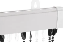 locker Türvorhang »Pearl« Hakenaufhängung 1 Stk. tlg. Kunststoff, transparent/schwarz, 72 Stränge